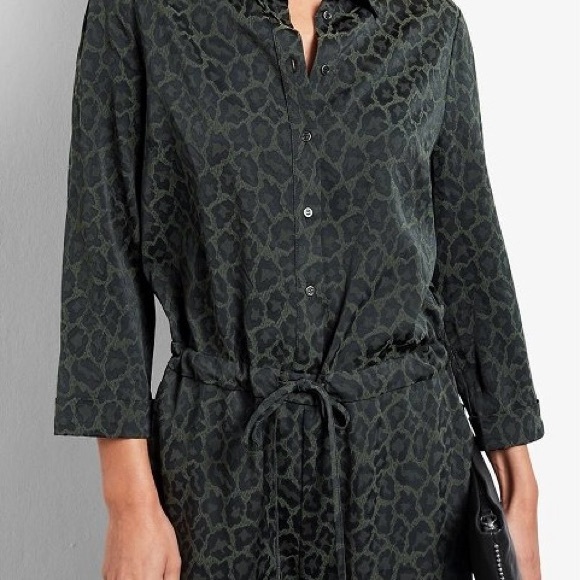 Hush Jacquard Leopard Jumpsuit Green Animal Print 70’s Retro Disco US 12 UK 10 - Picture 15 of 15